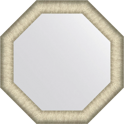 Зеркало Evoform Octagon BY 7428 55х55 брашированное серебро, в багетной раме