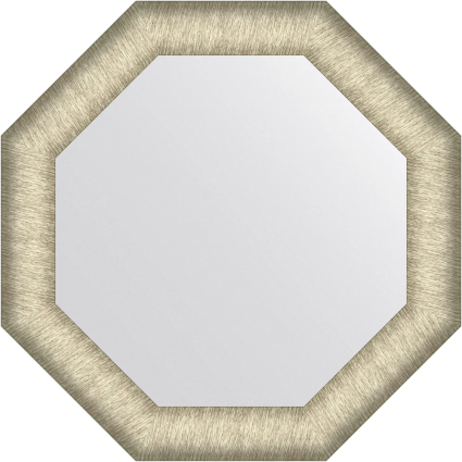 Зеркало Evoform Octagon BY 7421 50х50 брашированное серебро, в багетной раме