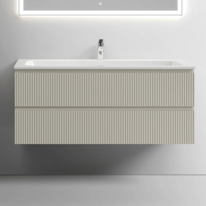 Тумба с раковиной Sancos Snob T 120 см, beige soft, раковина CN7017