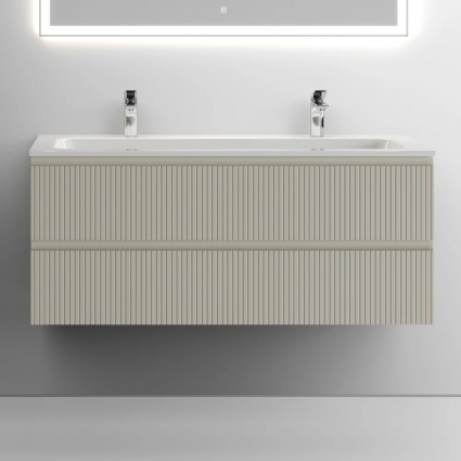 Тумба с раковиной Sancos Snob T 120 см, beige soft, раковина CN7016
