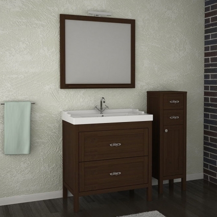 Мебель для ванной ASB-Woodline Римини 80 бук тироль, массив ясеня