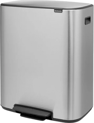 Мусорное ведро Brabantia Bo Pedal Bin 211324 60 л, стальное матовое