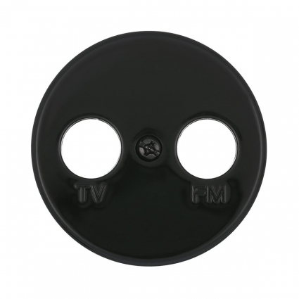 Накладка LK Studio розетки TV+FM, 2 отверстия (черный) Vintage 885208-1