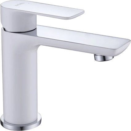 Смеситель для раковины Abber Weiss Insel AF8010W белый, хром
