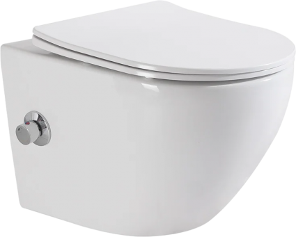 Унитаз подвесной BelBagno Uno BB3105CHR-BS/SC с функцией биде и смесителем