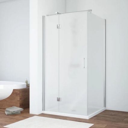 Душевой уголок Vegas Glass AFP-Fis TUR NOVO h1890 120*80 08 10 L профиль глянцевый хром, стекло сатин