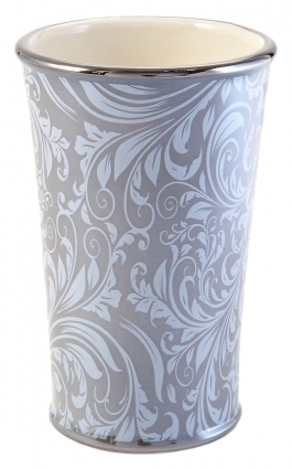Стакан Kassatex Bedminster Scroll Flint Grey для зубной пасты