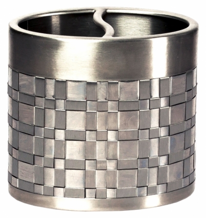Стакан Avanti Basketweave Silver для зубных щеток