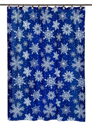 Штора для ванной Carnation Home Fashions Snow Flake