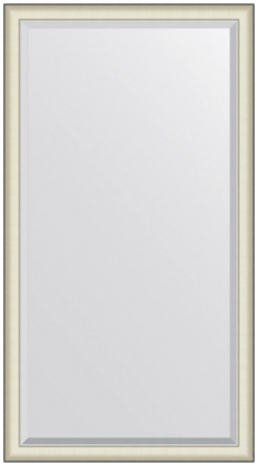 Зеркало Evoform Exclusive Floor BY 6192 109х200 белая кожа с хромом, в багетной раме, напольное