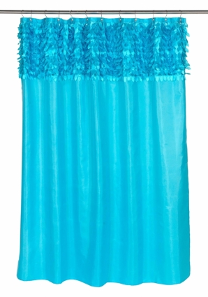 Штора для ванной Carnation Home Fashions Jasmine Cyan Blue