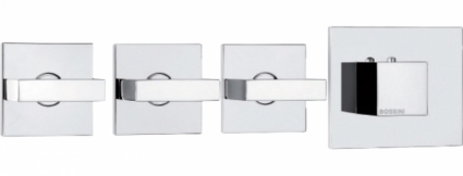 Термостат Bossini Rectangular 3 Outlets LP Z033205 для ванны с душем, хром