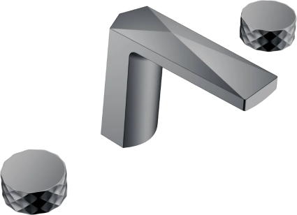Смеситель на борт ванны Boheme Venturo 150-SGM-DIAMOND Shine Gun Metall