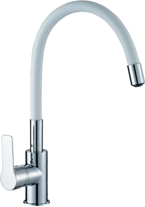 Смеситель для кухни Zollen Rhein 453440 с гибким изливом, белый