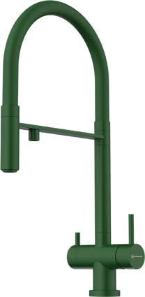 Смеситель для кухни Omoikiri Kanto RG royal green, с гибким изливом