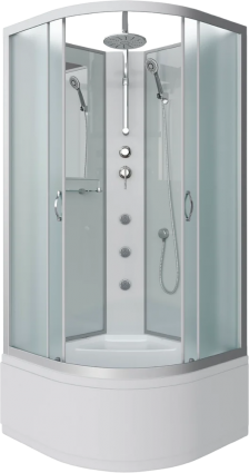 Душевая кабина Niagara Classic NG-2307-14BKTG 80x80 см, с гидромассажем и тропическим душем