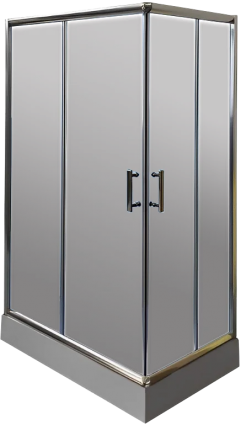 Душевой уголок Parly ZQ121G-L 120x80, с поддоном, левый, профиль хром, стекло серое