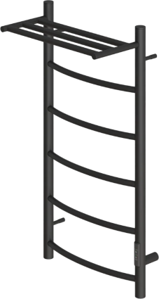 Полотенцесушитель электрический Point Афина П5 PN04848PB 40х80, черный, с полкой