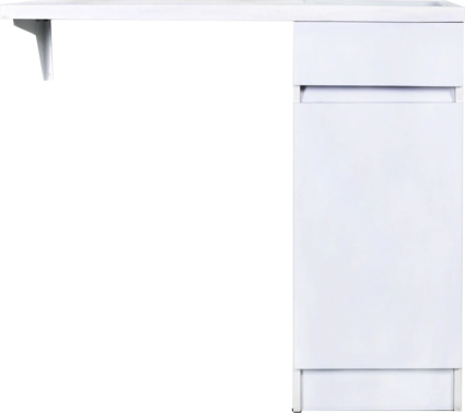 Тумба для комплекта Orange Sistema 40 R белый глянец, с бельевой корзиной, под стиральную машину