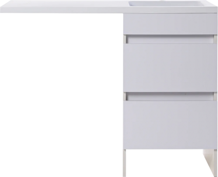 Тумба для комплекта Orange Sistema 50 R белый глянец, с ящиками, под стиральную машину