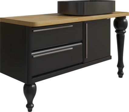 Тумба для комплекта STWORKI Prestige 140, black matt