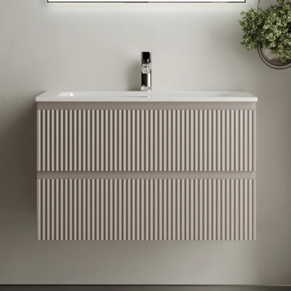 Тумба с раковиной Sancos Snob R 80 см, doha soft