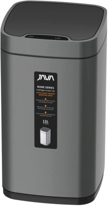 Мусорное ведро Java S-883-12Q 12 л, графит