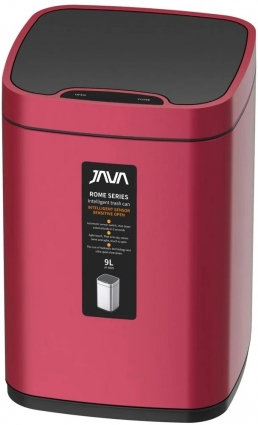 Мусорное ведро Java S-883-9R 9 л, малиновое