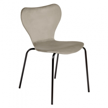 Стул Bradexhome Seven цвета латте с чёрными ножками