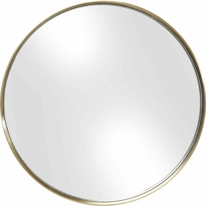 Зеркало настенное KARE DESIGN Curve в раме цвета латунь
