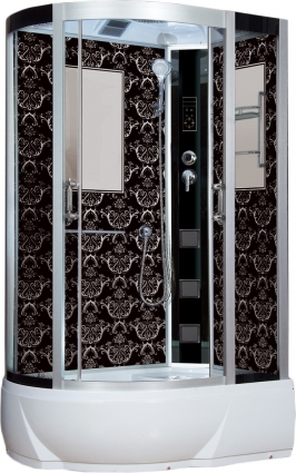 Душевая кабина Niagara Lux 7712BR хром, черный