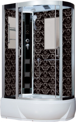 Душевая кабина Niagara Lux 7712BL хром, черный