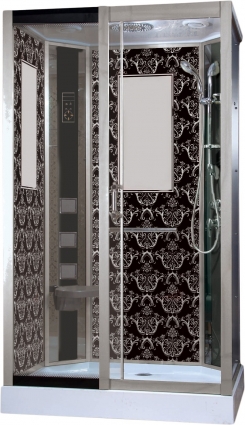 Душевая кабина Niagara Lux 7711BL хром, черный