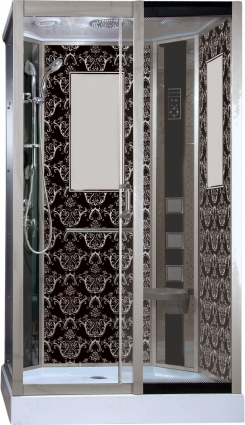 Душевая кабина Niagara Lux 7711BR хром, черный
