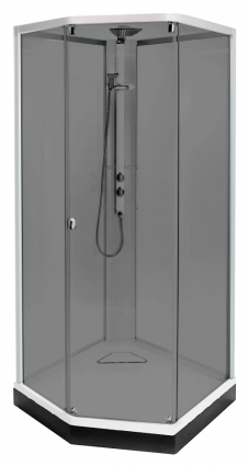 Душевая кабина IDO Showerama 8-5 90x90 укороч. стекло тонирр. проф. серебристый