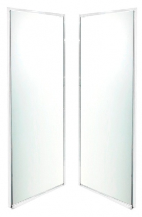 Задняя панель IDO Showerama 8-5 90x80 прозрачное стекло, серебр. профиль