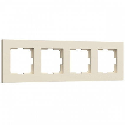 Рамка на 4 поста Werkel Slab айвори матовый W0042962 4690389193521
