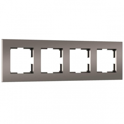 Рамка на 4 поста Werkel Slab бронза матовый W0042963 4690389193538