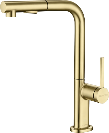 Смеситель для кухни Paulmark Neo Ne214419-SBG светлое брашированное золото