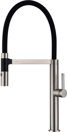 Смеситель для кухни Paulmark Leader Le214101-NI с гибким изливом, никель