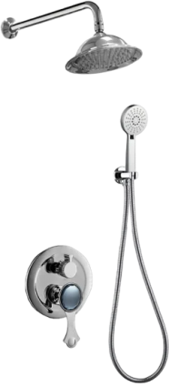 Душевой комплект Bronze de Luxe Yasmina NT800/B03-2 С ВНУТРЕННЕЙ ЧАСТЬЮ, хром