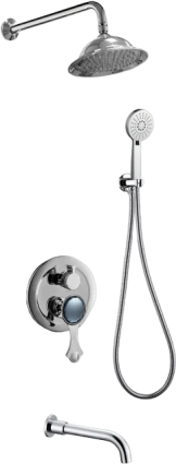 Душевой комплект Bronze de Luxe Yasmina NT800/B03 С ВНУТРЕННЕЙ ЧАСТЬЮ, хром