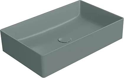 Раковина GSI Kube X 60x37, серая, прямоугольная