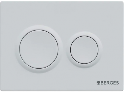 Кнопка смыва Berges Wasserhaus Novum O4 soft touch белая