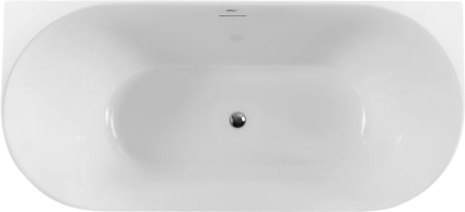 Акриловая ванна BelBagno BB412 170x80 см, овальная, со сливом-переливом, с донным клапаном