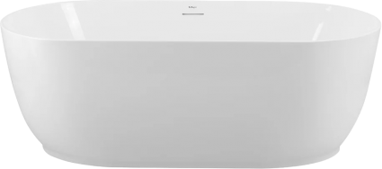 Акриловая ванна BelBagno BB413 150x80 см, отдельностоящая, овальная, со сливом-переливом, с донным клапаном