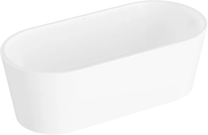 Акриловая ванна VitrA Geo 170x80 см, отдельностоящая, овальная, со сливом-переливом