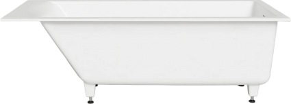 Ванна из искусственного камня Salini Cascata Kit S-Sense 170x75 см, с ножками, со сливом-переливом, с донным клапаном