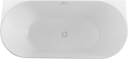 Акриловая ванна BelBagno BB412 170x80 см, овальная, со сливом-переливом, с донным клапаном, белая матовая