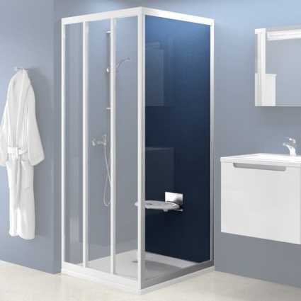 Душевая перегородка Ravak PSS-75 Transparent, профиль белый
